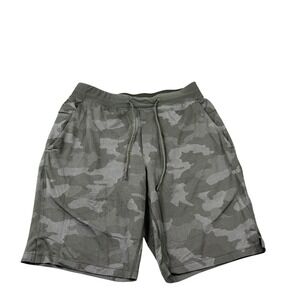 Lululemon Green Camo Liner Performance Athletic THE Short Medium
